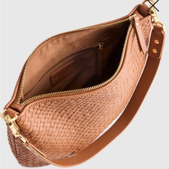 New Quince Tan Brown Woven Crossbody Bag - Picture 4 of 5